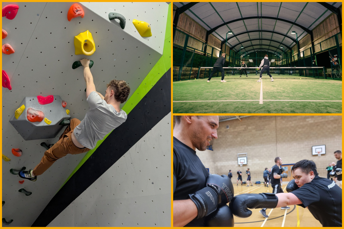 270 Climbing, Padel Shift Courts, Kickboxing class